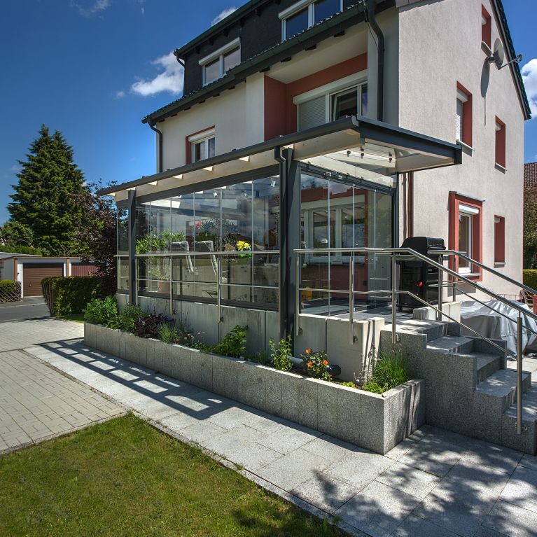 Terrassenüberdachung Cabrio Veranda Hof